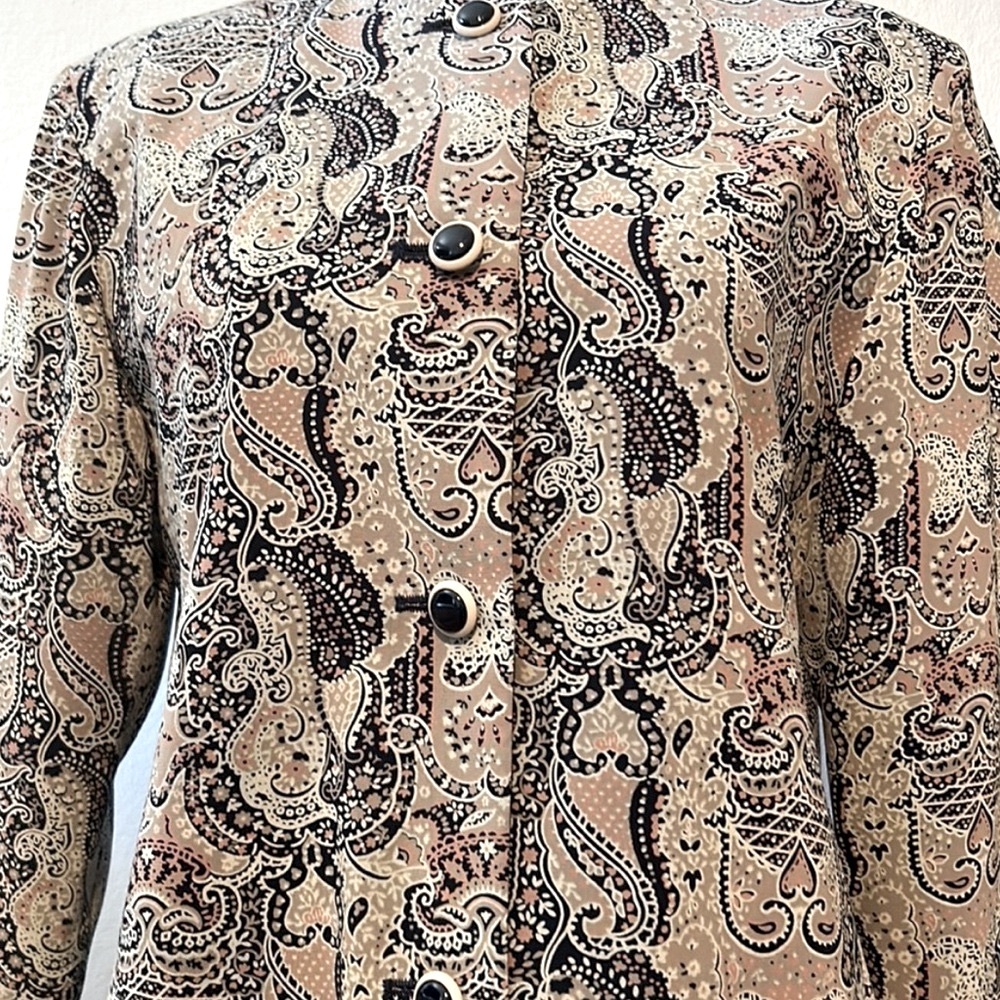 Pendleton Black and Cream Paisley Blazer